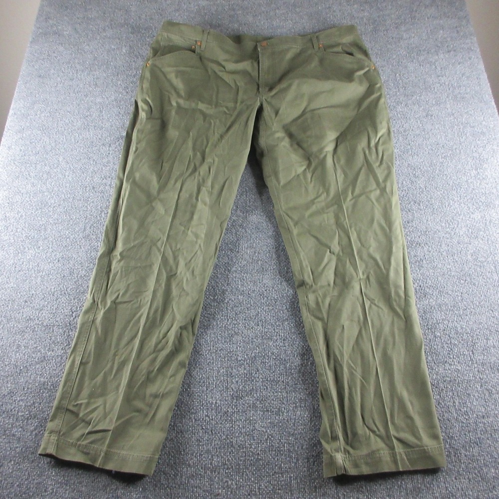 L.L. Bean Pants Mens‎ 44x32 Green BeanFlex Standard Fit Stretch Chino Casual